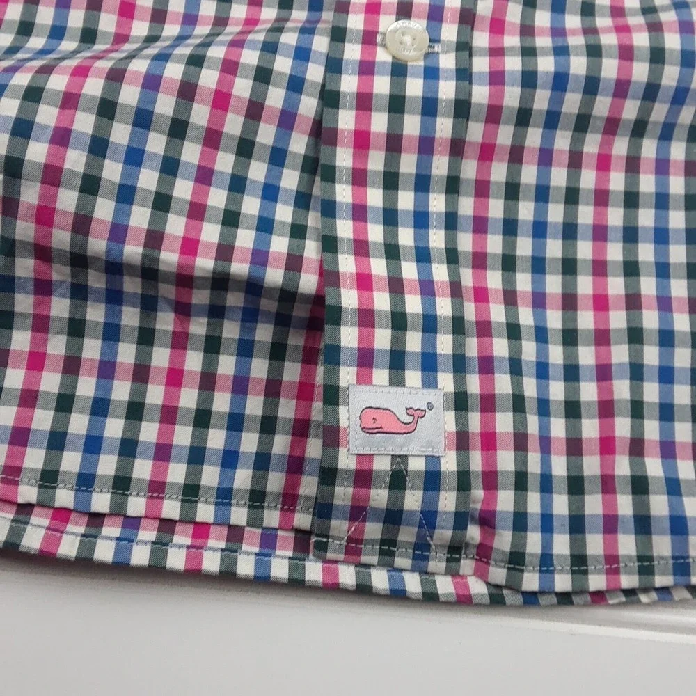 Vineyard Vines Long Sleeve Plaid Button Down Colorful Classic  Men's Medium - Picture 6 of 10